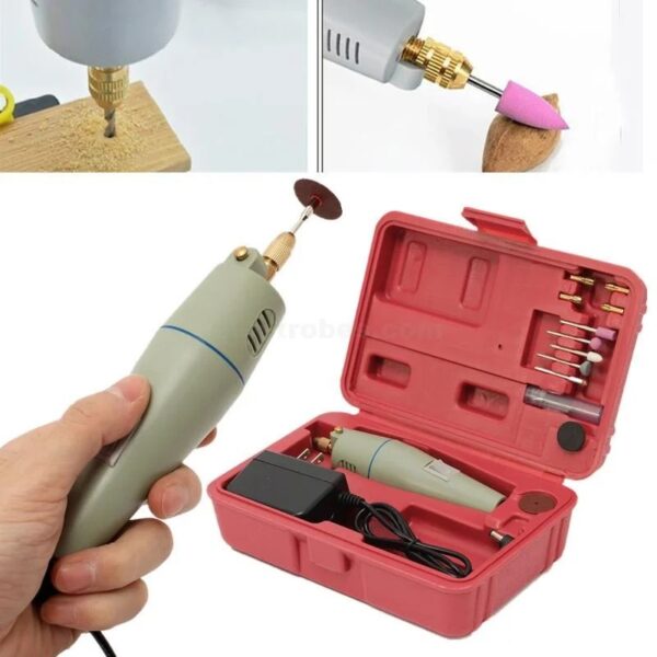 P C B Mini Drill Machine Electric Drill Set Mini Electric Rotary Drill Grinder Polish Sanding Tool Set Kit Multifunctional With Adapter - Image 4