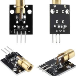 3 Pin 650nm 5V Laser Transmitter Sensor Module Board KY-008 Dot Diode Copper Head Sensor Module Diode Laser Mini laser head for Arduino Raspberry Pi Laser