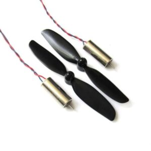 Mini Drone Motor With Propeller - Coreless Brushed Motor Set 53000rpm 8.5x20mm + 75mm CW CCW Propeller (Color May Vary)