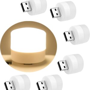 USB Night Light Warm White LED Plug-In Light Bulb Portable Home Environment Light Energy-Saving Reading Night Light