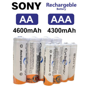 SONY CycleEnergy AA size Rechargeable Battery - 1.2v 4600 mAh Cell (4 cells)