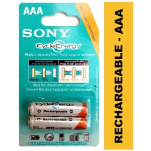 SONY CycleEnergy AAA size Rechargeable Battery - 1.2v 4300 mAh Cell (6 cells)