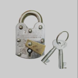 Heavy Duty Desi Brass Padlock – Durable Traditional Lock with Keys for Home, Office & Shop Security.