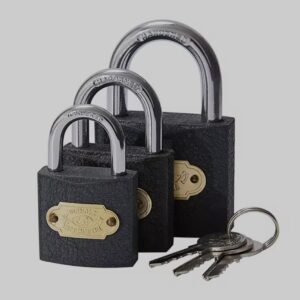Keyed Padlocks, Locker Lock, Locks with Keys, Gold, Compact, Hardened Alloy, Securing Luggage, Gym Lockers (Mini Lock)