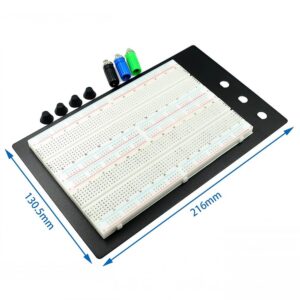 Prototype Breadboard Clear Crystal SYB 830 MB102 GL-12 Tie Point Solderless Modular Board (1pcs 830 Tie Point)