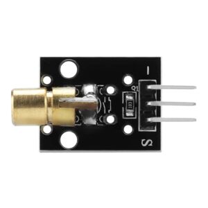 3 Pin 650nm 5V Laser Transmitter Sensor Module Board KY-008 Dot Diode Copper Head Sensor Module Diode Laser Mini laser head for Arduino Raspberry Pi Laser