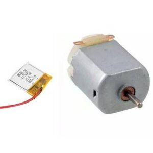 Combo Pack - 5v DC Motor and Lipo Battery 3.7v 70mAh for Arduino and Projects