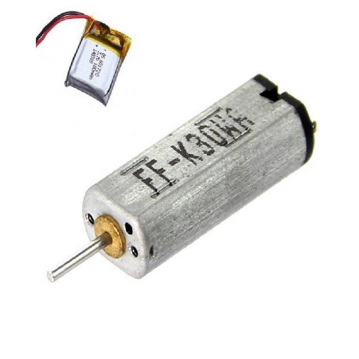 Combo Pack - 5v DC Motor and Lipo Battery 3.7v 70mAh for Arduino and Projects - Image 2