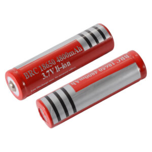 1x Button Top 18650 Rechargeable Battery 4200mAh High Capacity 3.7 Volt Rechargeable Battery for Headlamp, Flashlight and PowerBank (Color May Vary) (Pack of 2)