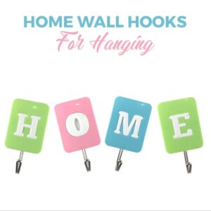 Alphabet Wall Hooks for Hanging 4pcs, Strong Adhesive Wall Hooks 2kg, Sticky Wall Hooks, Hook For Wall Hanging Adhesive Hook for Wall Hooks For Hanging