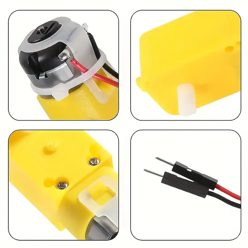 DC Electric Motor 3V-6V Dual Shaft Geared TT Magnetic Gearbox Engine,DIY for Arduino Smart Car Robot Toys Cars Chassis Models Vibration Products - Image 2