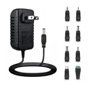 5V 2A Power Adapter, Dc 5V Power Cord, Universal Power Adapter for Led Power Supply, CCTV Camera, BT Speaker, GPS, Webcam, Router - 2000mA Max
