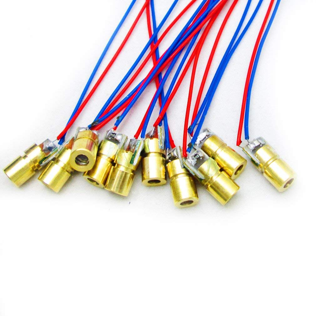 5V 650nm 5mW Red Dot Laser Head Red Laser Diode Laser Tube with Leads Head Outer Diameter 6mm - Image 3