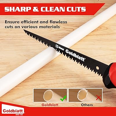 Drywall Saw – 6-Inch Jab Saws, Keyhole Saws with Soft Grip Handle, Hand Saw, Sheetrock Cutter, Wallboard Cutter with 8 TPI Bi-Metal Blade - Image 2