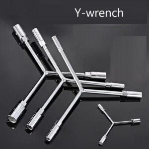 Y-Shaped Star Socket Wrench – 8mm, 10mm, 12mm E-Torx Triple Head Spanner,Chrome Vanadium Tool for Automotive & Bicycle Repair.