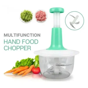 Hand Pat Good Eater Manual Food Chopper – Hand-Push Vegetable & Fruit Cutter, Mini Food Processor for Kitchen Use