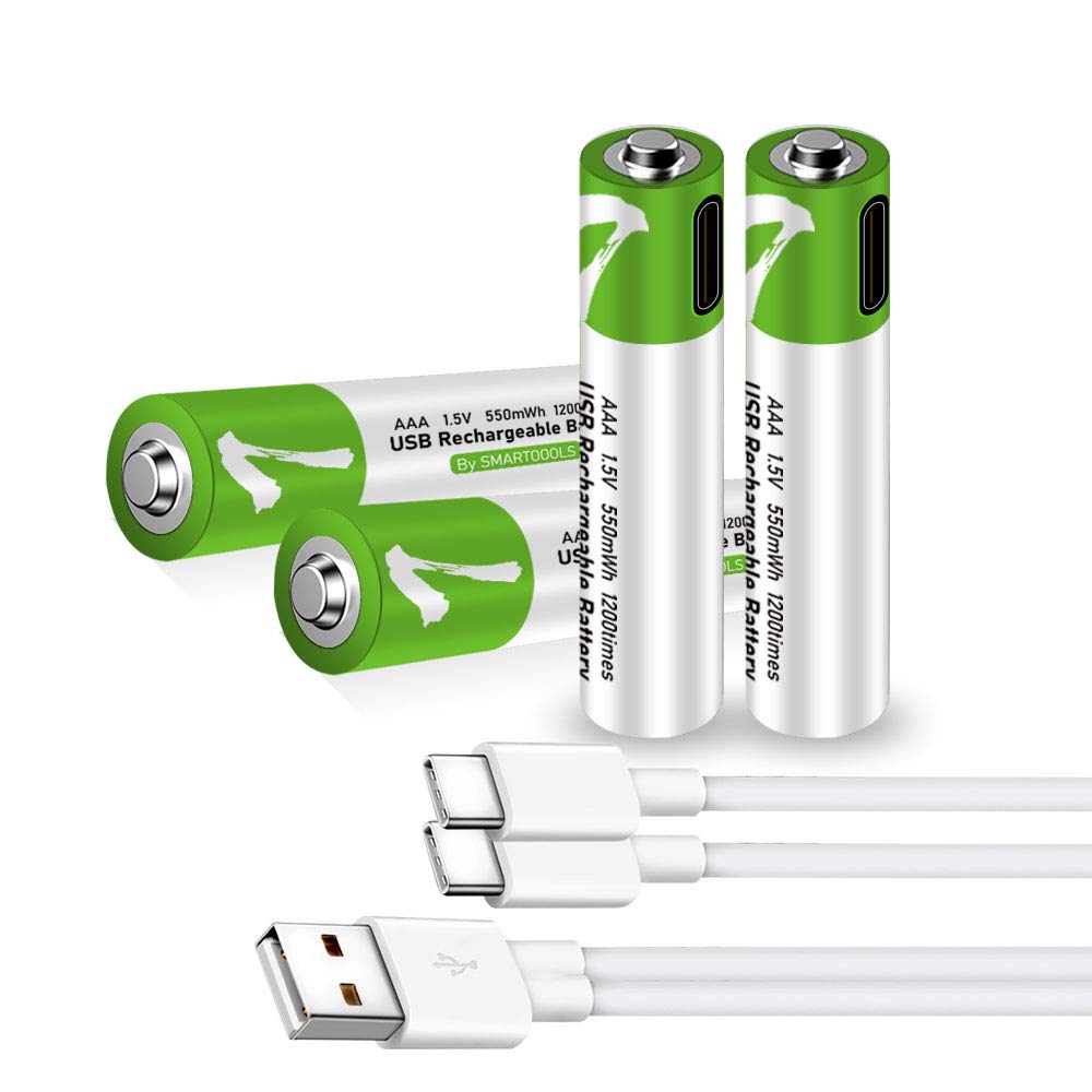1x Rechargeable AA Battery 1.5V 550mWh USB Lithium ion Rechargeable AAA Battery Works with USB Type C Charging Cable, High Capacity Fast Charge, 1200 Cycles Constant Output, Over-Charge Protection (Cable Not Included) - Image 2